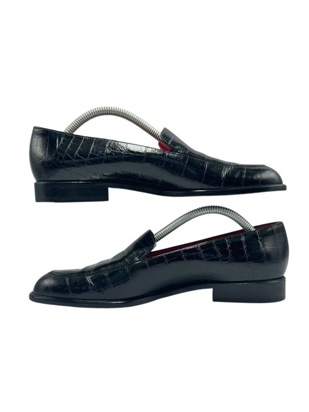 Celine Loafers Leather Croco Pattern 36.5 Black - Picture 2 of 8